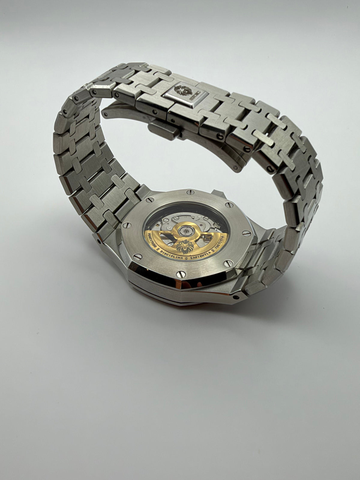 STOIC The Boreas: Exhibition caseback and bracelet view